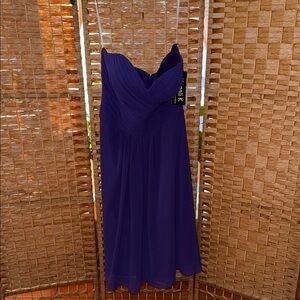 Chic Strapless Purple Dress